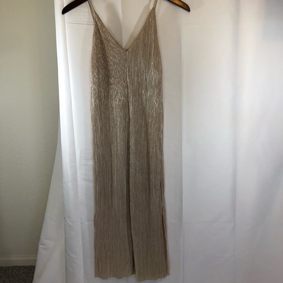 Paper Crane Gold Shimmer Dress Size Small - Picture 3 of 3